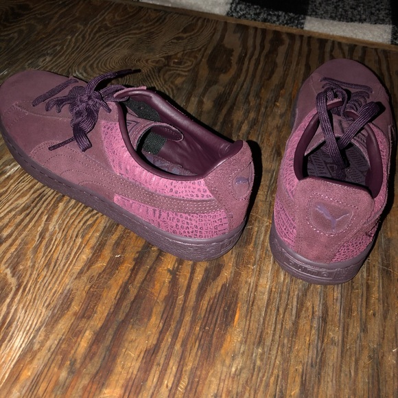 Men’s Puma clydes Marroon size 9 - Picture 3 of 3